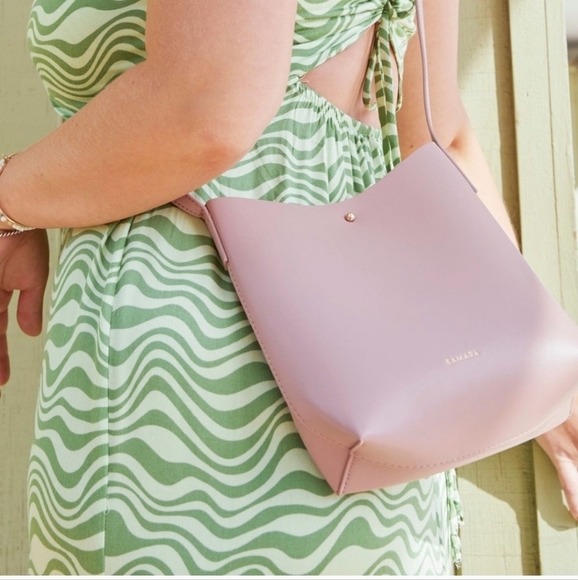 Samara peony pink vegan leather crossbody purse shoulder bag - Picture 2 of 3